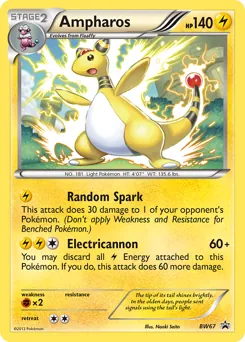 BW Black Star Promos Ampharos Pokémon card